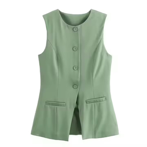 New Style Fashionable Commuting Slim Temperament Versatile Solid Color Slim Sleeveless Vest - Product Image 2