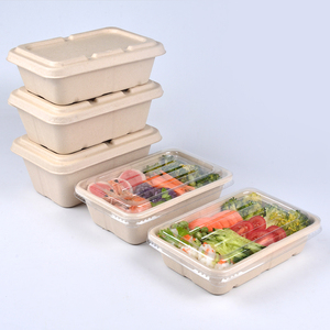 Senang bột giấy hộp phân hủy sinh học đóng gói thực phẩm Hộp bã mía salad hộp compostable lò vi sóng an toàn mía đưa ra thực phẩm <span class=keywords><strong>container</strong></span> - Product Image 6