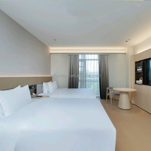 3 Star Hotel Project Furniture Complete Bedroom Sets Wooden Bed Frame With Headbaord <b>Sofa</b> <b>Side</b> <b>Table</b> TV Cabinet Wardrobe & Desk - Product Image 3