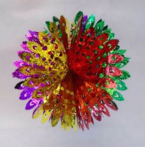 Fleur en guirlande de Noël colorée faite à la main en PET, très vendue - Product Image 3