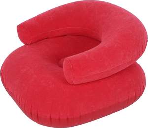 Modern Flocking <b>Inflatable</b> Waterproof Foldable Lazy Sofa <b>Chair</b>-Portable Eco PVC Comfort for Living Room & Bedroom Use - Product Image 1