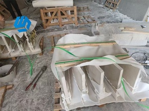 Piedra de ingeniería natural, baldosas de piedra caliza exterior blanca, pavimentación de <span class=keywords><strong>Portugal</strong></span>, Porto, revestimiento de pared de piedra caliza Beige - Product Image 5