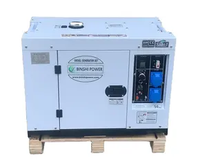 Alta calidad 10KW 10KVA silencioso portátil monofásico AC DC generador diésel conjunto eléctrico generador diésel Genset 10KW