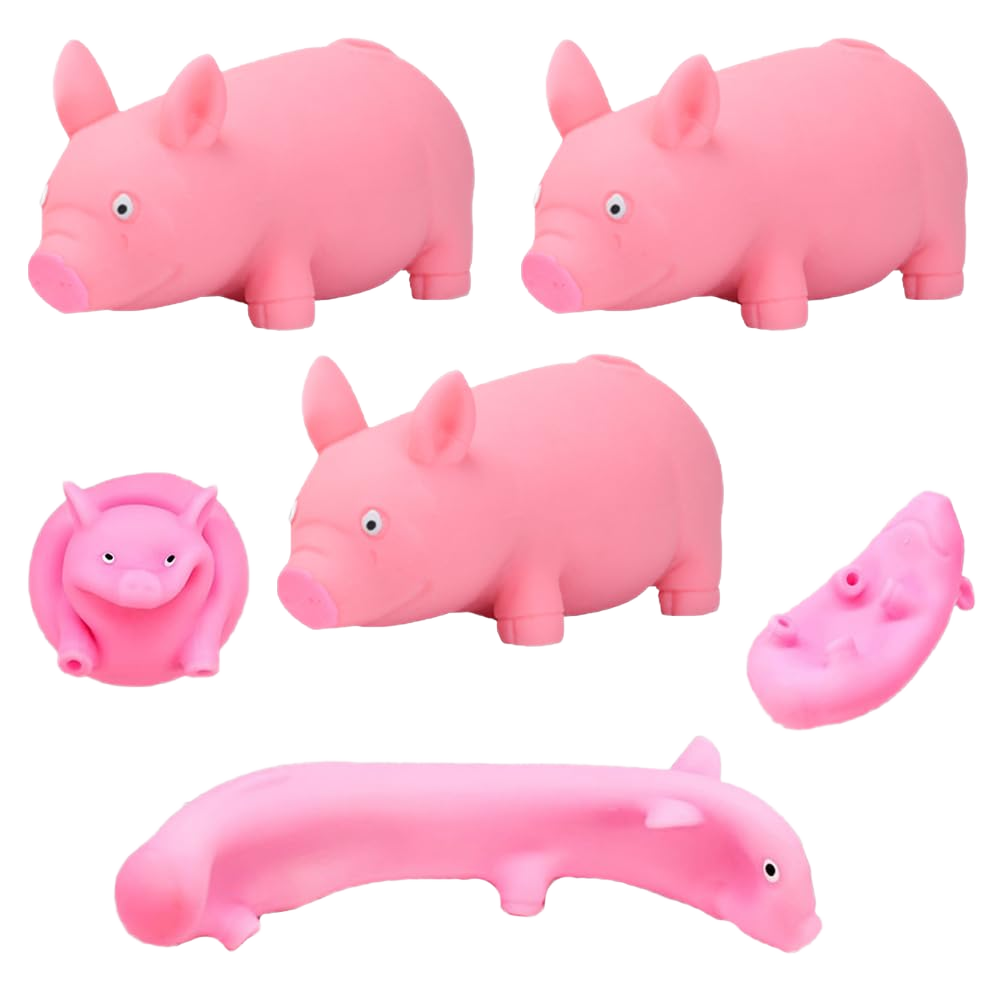 Juguete Anti Estrés Cerdo – Figura De Goma Suave Y Deformable Para Apretar Y Aliviar La Tensión, Diseño De Granja Divertido, Regalo Para Adultos Y Niños, Portátil Y Sin Olores