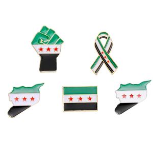 12 Jahre Fabrik benutzer definierte syrische arabische Republik Flagge Abzeichen Anstecknadeln - Product Image 1
