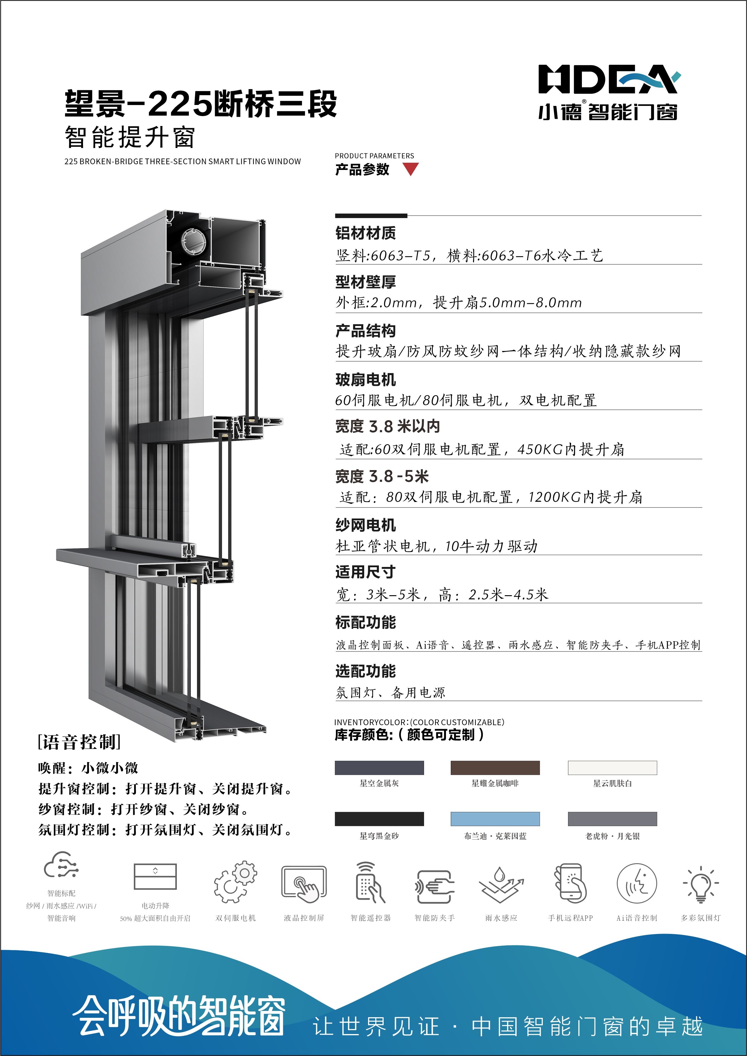 Customized colors and window types