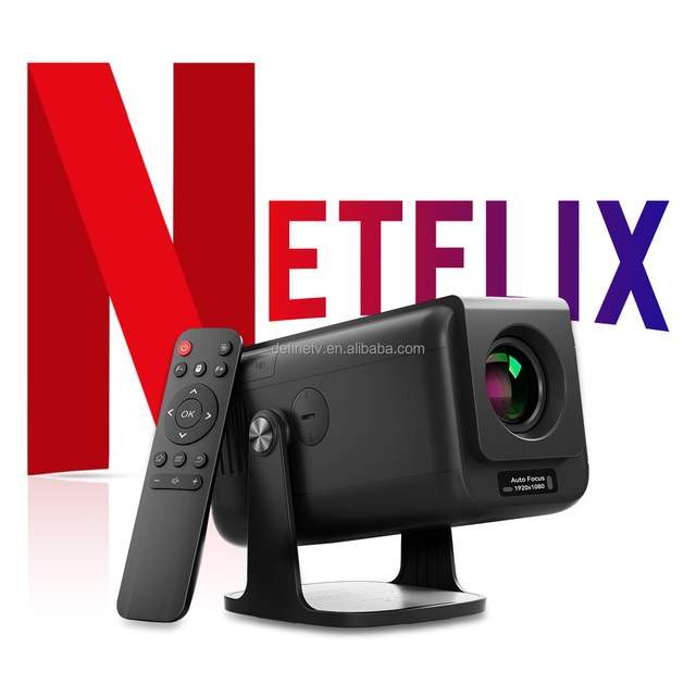 New Arrival Android 14 Smart Projector Native1080p 4K Supported Home Theater 300 ANSI Lumens LED LCD Mini Portable WiFi 6 HIFI