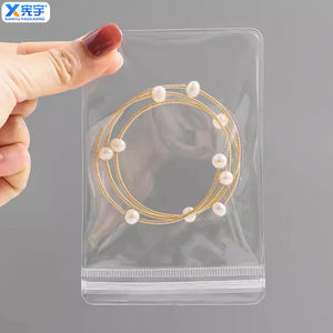 Paquet en plastique transparent PVC bijoux sac à fermeture éclair <span class=keywords><strong>collier</strong></span> pochette à bijoux perruque de cheveux PVC sac à fermeture éclair sac de rangement de bijoux transparent - Product Image 2