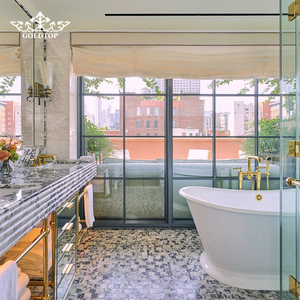 Losas Pulidas de Mármol Calacatta Viola de GOLDTOP, Piedra Natural, Modernas y Resistentes al Agua, para Encimeras de Baño en Hoteles y Villas - Product Image 6