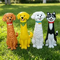 Vase à fleurs en résine en forme de chien mignon, pot de jardin, décoration d'intérieur, pot de plante décoratif, vente en gros OEM