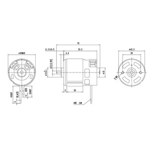 R735 Miniature Dc Motor 32mm 6000 Rpm Permanent Magnet <b>Brushed</b> For <b>Power</b> Tools - Product Image 3