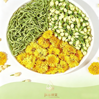 Thé floral parfumé naturel, sachet de thé triangulaire à la chrysanthème, au jasmin et au chèvrefeuille, boisson saine aux herbes sans additifs, en vrac