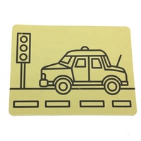 Set de cartes de peinture personnalisées pour enfants, autocollants d'art du sable, style dessin animé, papier unisexe pour le dessin