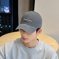 Casquette Dad Hat en gros en coton lavé, légère, à visière souple, avec lettres, pour hommes et femmes