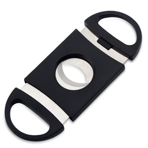 Cortador de Cigarros Portátil de Acero Inoxidable Negro, Doble Cuchilla, Forma Redonda, para Accesorios de Cigarros - Product Image 3