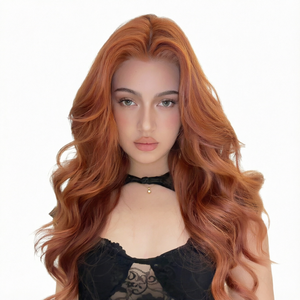 Nouvelle perruque pour femme de 28 pouces, modèle Elf <span class=keywords><strong>13</strong></span>*4 Lace, brun clair, ondulations lâches, densité 150%, sans colle, base en soie, pour usage quotidien et fêtes, SM9030B-1 - Product Image 1