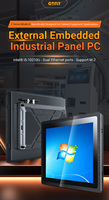 PC tout-en-un industriel étanche IP65 de 7 à 23,8 pouces, anti-vandalisme, avec écran tactile, processeur Core i5 10e génération, 8+128 Go, pour applications industrielles
