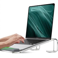 Support pour ordinateur portable en acrylique transparent de qualité supérieure, inclinable ergonomique, rehausseur de bureau pour configuration de bureau