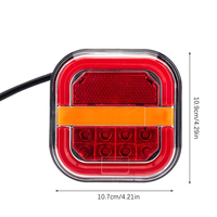 2 pièces Feux arrière LED 4 pouces Gauche Droite, Feu stop, Feu de plaque d'immatriculation, Clignotant 12V 24V OLIVER pour Remorque, Fourgon, Bus, 4x4