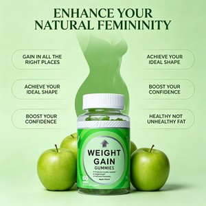 Gommose per Aumento di Peso OEM/ODM con Miscela di Enzimi Digestivi 600mg per Appetito Sano e Supporto alla Crescita Muscolare, 60 Pezzi, Gusto Mela - Product Image 4