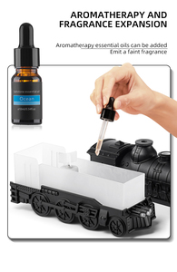Newest Custom Creative Train Ultrasonic Humidifier 300ml Mist <b>Diffuser</b> with Dual Light Aroma <b>Diffuser</b> - Product Image 3