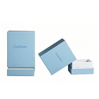 Boîte cadeau rigide inclinable pour bougies et parfums avec doublure en éponge et pelliculage mat, logo imprimé haut de gamme, emballage recyclable