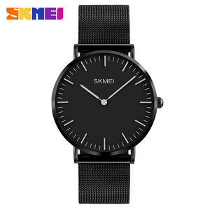Skmei Q028 montre à quartz en acier inoxydable de style minimaliste classique 3ATM montre-bracelet étanche bracelet en maille de verre pour la mode - Product Image 3