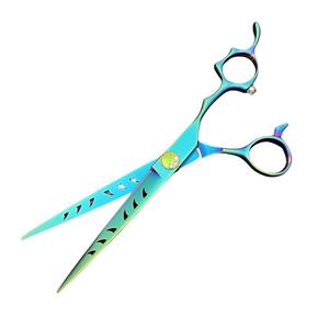 Tijeras de peluquería para mascotas K7 de 7 pulgadas, hoja recta de acero inoxidable para cortar el pelo de perros, tijeras de belleza premium - Product Image 3