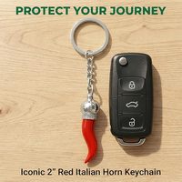 Porte-clés Corne Italienne, Breloque Corne Rouge Italienne, Porte-clés Piment, Souvenir pour Accessoires de Rétroviseur de Voiture