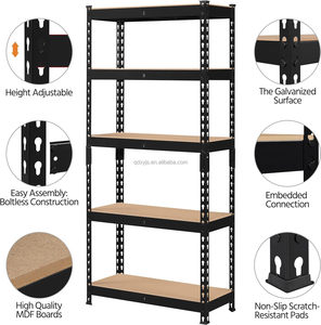 Boltless góc kim loại rãnh Góc điều chỉnh bảo vệ chống ăn mòn 5 lớp kho lưu trữ giá kệ tường hiển thị xếp chồng - Product Image 1