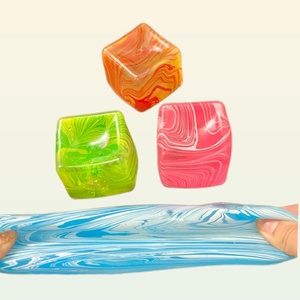 Juguete mágico de malta de goma moldeable con patrón de flujo, estilo popular transfronterizo, cubo blandito de descompresión de rebote lento, venta al por mayor - Product Image 4