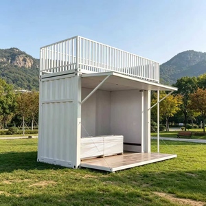 Cafetería Prefabricada en Contenedor de 20 pies/40 pies, Tienda de Café Moderna y Transpirable con Panel Sándwich de Acero, Cafetería Modular de Lujo - Product Image 1
