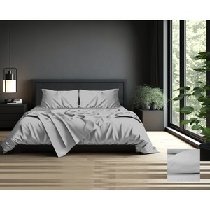 BRIGHT LINE - Juego de Cama Doble de Satén de Algodón Helado - Product Image 1