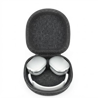 Étui de transport personnalisé en feutre noir pour casque, pochette de rangement portable pour casque sans fil, sac de protection rigide pour voyage