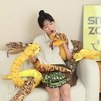 CHIQUE Simulé drôle python marionnette peluche python doré oreiller effrayant drôle farce gants