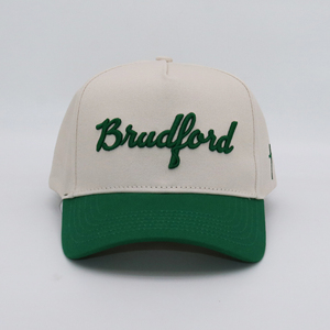 Oem Custom Hot Selling Design popolare 3 Tone Color 5 pannello cappellino da Baseball Beige bianco verde cappello da Golf Unisex per bambini e cappellino per adulti - Product Image 3