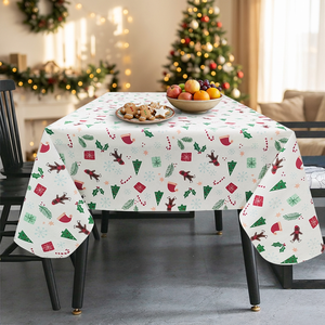 Mantel de PEVA con Diseño Navideño, Impresión Personalizada, Certificado OEKO-TEX, Patrón Geométrico, Forma Cuadrada, Suministro Directo de Fábrica - Product Image 1