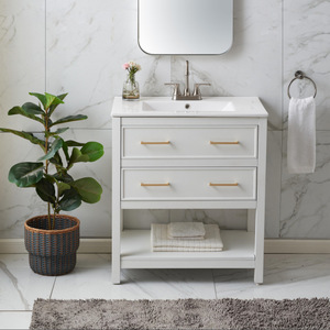Meuble de salle de bain moderne et simple, sur pied, avec lavabo intelligent - Product Image 3