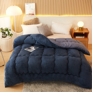 الصين الصانع الساخن بيع 3 قطعة البوليستر المنزل التوأم الملكة الملك شيربا الفانيلا لحاف ناعم لفصل الشتاء - Product Image 1