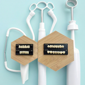 Tandheelkundige Verbruiksartikelen 3 Volledige Mondsets Twee Lagen 28*1 Kunststof Tanden Prothese Kunstgebit - Product Image 4