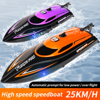 Bateaux télécommandés RC à grande vitesse, jouets électriques à batterie rechargeable 2,4 GHz, alarme de basse tension, récupération en cas de retournement, jet boat de course