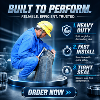 Connecteur de tuyau fendu série GL Jointand, collier de serrage flexible, résistant aux produits chimiques et à la corrosion, pression de service maximale 16