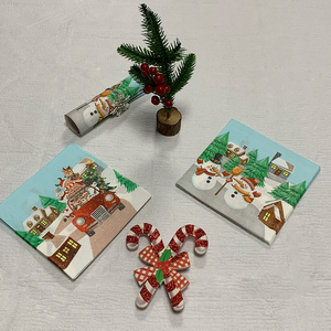 Serviettes de table à motif de figurines de <span class=keywords><strong>pain</strong></span> <span class=keywords><strong>d</strong></span>'<span class=keywords><strong>épice</strong></span>s pleine page, série de Noël 33*33, idéales pour les occasions de célébration - Product Image 5