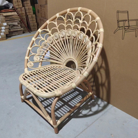 Mobilier d'extérieur, terrasse de jardin, chaise paon en rotin d'extérieur