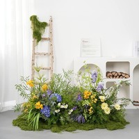 Op maat gemaakte zijden metalen roos, handgemaakt, duurzaam, milieuvriendelijk, kunstbloemenboog voor bruiloften, huis, hotel, restaurant, evenementen, vloer.