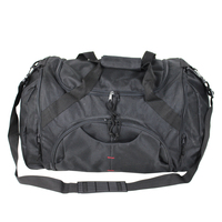 Sac fourre-tout de voyage unisexe noir avec logo personnalisé, fermeture éclair grande taille, motif lettres, pour chaussures de sport, week-ends, trekking élégant