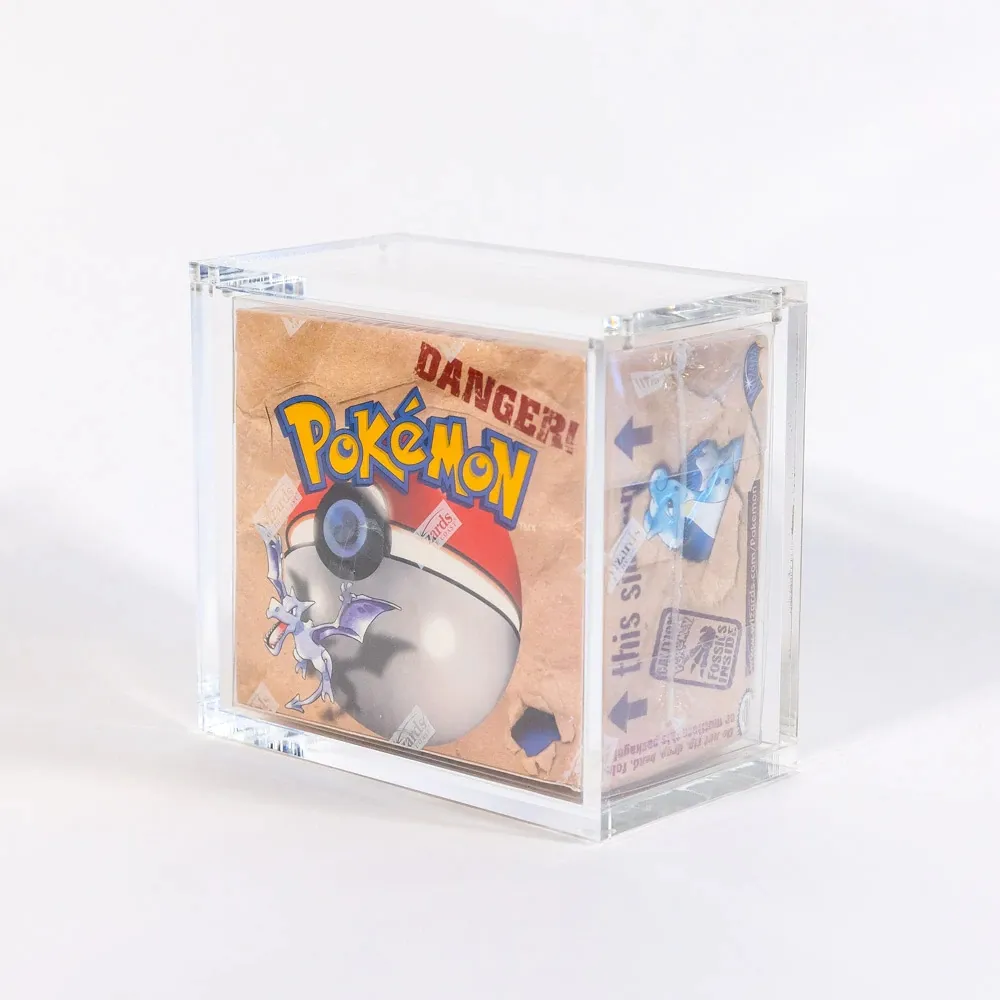 Pokemon Booster Box vetrina in acrilico con coperchio a magneti forti