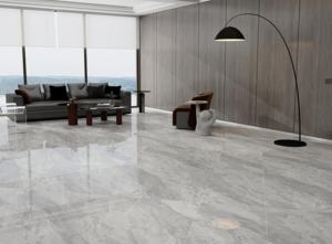 Azulejo de suelo de porcelana de mármol esmaltado completamente pulido gris de diseño italiano de 1200x600mm - Product Image 5