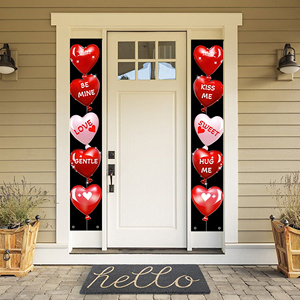 Valentine's Day Love Polyester Door Curtain 30*180cm Festive <b>Banners</b> for Home Decor - Product Image 5
