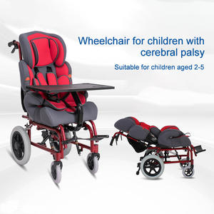 Sedia a rotelle manuale regolabile con schienale alto per bambini con paralisi cerebrale forniture per il trattamento di riabilitazione - Product Image 4